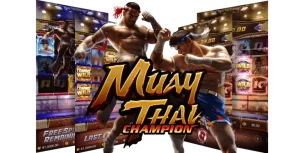รีวิวเกมสล็อต Muay Thai Champio Muay Thai Champion เป็นเกมสล็อตออนไลน์รูปแบบใหม่ที่ถูกพัฒนาโดยค่ายเกมสุดฮิตอย่าง PG SLOT เพื่อนำเสนอเรื่องราวของมวยไทย ศิลปะการต่อสู้ที่สืบทอดกันมาอย่างยาวนานในประเทศไทย ซึ่งเป็นศิลปะการต่อสู้ที่เน้นความแข็งแกร่งและความคล่องตัวของร่างกายอย่างมาก มวยไทยนับเป็นเอกลักษณ์ของชาติไทยและเป็นพื้นฐานของกีฬาต่อสู้ทั่วโลก เป็นที่ยอมรับว่าเป็นศิลปะการต่อสู้อันดับต้น ๆ ของโลก ในเกม Muay Thai Champion, ผู้เล่นจะได้สัมผัสประสบการณ์ของการต่อสู้แบบมวยไทยอย่างใกล้ชิดผ่านการเล่นสล็อตออนไลน์ ซึ่งจะมีภาพลักษณ์และฟีเจอร์ที่นำเสนอถึงความเป็นเอกลักษณ์ของมวยไทยอย่างถูกต้องและสวยงาม ในเกมจะมีการใช้สัญลักษณ์ต่าง ๆ เช่น หมัด ศอก หัวเข่า และหน้าแข้ง เป็นสัญลักษณ์ที่สำคัญของมวยไทย และการโจมตีที่รุนแรงและมีความรู้สึกเหมือนจริงเมื่อเริ่มเล่นเกมสล็อตนี้ เกมสล็อตแชมป์เปี้ยนมวยไทย เป็นวิดีโอเกมสล็อตแบบ 5 รีล 3 แถว ที่จะมีสัญลักษณ์ Wild และ สัญลักษณ์ Scatter อยู่ช่วยคุณภายในเกม มีสัญลักษณ์นักสู้สีแดงและนักสู้สีน้ำเงิน หากปรากฎขึ้นมาจะทำการต่อยไปที่รีล เพื่อเปลื่ยนสัญลักษณ์ในวงล้อเป็นสัญลักษณ์ Wild ทันที และฟีเจอร์ฟรีสปินที่จะให้ท่านได้รับโบนัสการหมุนฟรีสูงสุดถึง 15 รอบ ตารางการจ่ายเงินรางวัลภายในเกม จะเริ่มทำการคำนวณเงินรางวัลและจ่ายออกไป ก็ต่อมีสัญลักษณ์เดียวที่อยู่ในไลน์ที่ชนะรางวัลอยู่ติดต่อกัน 3 , 4 หรือ 5 ตัวติดต่อกันจากช่องทางซ้ายสุดไปขวา ซึ่งนั้นจะถือว่าผู้เล่นชนะรางวัล สัญลักษณ์พิเศษภายในเกม สัญลักษณ์พิเศษ: นักสู้น้ำเงินที่เปลี่ยนเป็นฟีเจอร์และสัญลักษณ์ Wild ในเกมสล็อต Muay Thai Champion จากค่ายเกม PG SLOT มีสัญลักษณ์พิเศษเป็นนักสู้น้ำเงินที่มีความสำคัญอย่างมาก หากสัญลักษณ์นักสู้น้ำเงินปรากฏขึ้นในตำแหน่งใดก็ตามในวงล้อ จะเกิดการเปลี่ยนแปลงที่น่าตื่นเต้นเกี่ยวกับการเล่นเกม สัญลักษณ์นักสู้น้ำเงินที่ปรากฏขึ้นจะเปลี่ยนเป็นฟีเจอร์นักสู้ที่สร้างความตื่นเต้นให้กับผู้เล่น เมื่อเกิดการเปลี่ยนแปลงนี้ขึ้น สัญลักษณ์ Wild จะปรากฏออกมาในตำแหน่งช่องสัญลักษณ์อื่น ๆ ที่สุ่มโดยระบบ เป็นการเพิ่มโอกาสในการชนะและทำให้ผู้เล่นมีโอกาสที่จะได้รับรางวัลใหญ่มากขึ้นในการเล่นเกมสล็อต สัญลักษณ์พิเศษนี้เป็นฟีเจอร์ที่ทำให้ผู้เล่นตื่นเต้นและรอคอยในการปรากฏขึ้น ซึ่งเมื่อเกิดการเปลี่ยนแปลงนี้ขึ้น จะเพิ่มความสนุกสนานและความตื่นเต้นในการเล่นเกมสล็อต Muay Thai Champion ได้อย่างมาก สัญลักษณ์พิเศษ: นักสู้แดงที่เปลี่ยนเป็นฟีเจอร์และสัญลักษณ์ Wild ในเกมสล็อต Muay Thai Champion จากค่ายเกม PG SLOT มีสัญลักษณ์พิเศษที่เป็นนักสู้แดงที่มีความสำคัญอย่างมาก หากสัญลักษณ์นักสู้แดงปรากฏขึ้นในตำแหน่งใดก็ตามในวงล้อ จะเกิดการเปลี่ยนแปลงที่น่าตื่นเต้นเกี่ยวกับการเล่นเกม สัญลักษณ์นักสู้แดงที่ปรากฏขึ้นจะเปลี่ยนเป็นฟีเจอร์นักสู้ที่สร้างความตื่นเต้นให้กับผู้เล่น เมื่อเกิดการเปลี่ยนแปลงนี้ขึ้น สัญลักษณ์ Wild จะปรากฏออกมาในตำแหน่งช่องสัญลักษณ์อื่น ๆ ที่สุ่มโดยระบบ เป็นการเพิ่มโอกาสในการชนะและทำให้ผู้เล่นมีโอกาสที่จะได้รับรางวัลใหญ่มากขึ้นในการเล่นเกมสล็อต สัญลักษณ์พิเศษนี้เป็นฟีเจอร์ที่ทำให้ผู้เล่นตื่นเต้นและรอคอยในการปรากฏขึ้น ซึ่งเมื่อเกิดการเปลี่ยนแปลงนี้ขึ้น จะเพิ่มความสนุกสนานและความตื่นเต้นในการเล่นเกมสล็อต Muay Thai Champion ได้อย่างมาก สัญลักษณ์พิเศษ: Wild (แทนที่สัญลักษณ์ทุกตัว ยกเว้น Scatter และ Wild Combo) ในเกมสล็อต Muay Thai Champion จากค่ายเกม PG SLOT มีสัญลักษณ์พิเศษที่เรียกว่า Wild ซึ่งมีความสำคัญและความสนุกสนานในการเล่นเกม สัญลักษณ์ Wild ถูกใช้ในการแทนที่สัญลักษณ์ทุกตัวในเกมยกเว้นสัญลักษณ์ Scatter และ Wild Combo ซึ่งเป็นการเพิ่มโอกาสในการชนะเดิมพัน การปรากฏสัญลักษณ์ Wild ในตำแหน่งที่เหมาะสมจะช่วยให้คุณสร้างชุดชนะได้ง่ายขึ้น โดยเมื่อสัญลักษณ์ Wild เป็นส่วนหนึ่งของชุดชนะ จะแทนที่สัญลักษณ์อื่นเพื่อสร้างการชนะที่เต็มตัว สัญลักษณ์ Wild เป็นส่วนสำคัญที่ช่วยให้เกมสล็อต Muay Thai Champion มีความสนุกและตื่นเต้นมากขึ้น โดยเพิ่มโอกาสในการชนะและสร้างความสุดยอดในการเล่นเกมสล็อต สัญลักษณ์พิเศษ: Scatter (เข้าสู่ฟีเจอร์การหมุนฟรี) ในเกมสล็อต Muay Thai Champion จากค่ายเกม PG SLOT มีสัญลักษณ์พิเศษที่เรียกว่า Scatter ซึ่งมีความสำคัญและเป็นที่นิยมในการเล่นเกม สัญลักษณ์ Scatter จะปรากฏขึ้น 3, 4, หรือ 5 ตัวในตำแหน่งใดก็ตามในวงล้อ โดยเมื่อสัญลักษณ์ Scatter ปรากฏขึ้นในจำนวนที่เพียงพอ จะทำให้ผู้เล่นเข้าสู่ฟีเจอร์การหมุนฟรีที่น่าตื่นเต้น ในฟีเจอร์การหมุนฟรี ผู้เล่นจะได้รับจำนวนรอบหมุนฟรีที่กำหนดไว้ ซึ่งสัญลักษณ์ Scatter 3 ตัวจะมอบรอบหมุนฟรี 8 รอบ สัญลักษณ์ Scatter 4 ตัวจะมอบรอบหมุนฟรี 12 รอบ และสัญลักษณ์ Scatter 5 ตัวจะมอบรอบหมุนฟรี 15 รอบ การเข้าสู่ฟีเจอร์การหมุนฟรีทำให้ผู้เล่นมีโอกาสในการชนะและได้รับรางวัลมากขึ้น ซึ่งเป็นส่วนหนึ่งที่ทำให้การเล่นเกมสล็อต Muay Thai Champion น่าสนุกและตื่นเต้นยิ่งขึ้น สัญลักษณ์พิเศษ: Wild Combo (ปรากฏขึ้นเมื่อเริ่มฟีเจอร์หมุนฟรีจนจบ) ในเกมสล็อต Muay Thai Champion จากค่ายเกม PG SLOT มีสัญลักษณ์พิเศษที่เรียกว่า Wild Combo ซึ่งมีความสำคัญและเป็นที่นิยมในฟีเจอร์การหมุนฟรี สัญลักษณ์ Wild Combo จะปรากฏขึ้นเมื่อผู้เล่นเข้าสู่ฟีเจอร์หมุนฟรีและฟีเจอร์นั้นยังคงอยู่จนกว่ารอบหมุนฟรีจะจบลง ซึ่งสัญลักษณ์ Wild Combo จะให้โอกาสเพิ่มในการชนะในรอบหมุนฟรี เมื่อสัญลักษณ์ Wild Combo ปรากฏขึ้น จะมีการเปลี่ยนแปลงในตำแหน่งของสัญลักษณ์ Wild ที่อยู่บนวงล้อ ซึ่งจะช่วยเพิ่มโอกาสในการชนะโดยการแทนที่สัญลักษณ์อื่นในรอบหมุนฟรี สัญลักษณ์ Wild Combo เพิ่มความสนุกและตื่นเต้นในการเล่นเกมสล็อต Muay Thai Champion โดยเพิ่มโอกาสในการชนะและรับรางวัลมากขึ้นในฟีเจอร์การหมุนฟรี ฟีเจอร์นักสู้ (Fighter Feature): ฟีเจอร์นักสู้เป็นหนึ่งในฟีเจอร์พิเศษในเกมสล็อต Muay Thai Champion ที่เกิดขึ้นเมื่อมีสัญลักษณ์นักสู้น้ำเงินหรือนักสู้แดงปรากฏขึ้นอย่างน้อย 1 ตัวหรือมากกว่านั้นในตำแหน่งใดก็ได้บนวงล้อในช่องสัญลักษณ์ที่สัญลักษณ์นักสู้นั้นปรากฏอยู่ เมื่อฟีเจอร์นักสู้เกิดขึ้น จะเกิดเอฟเฟคสุดพิเศษที่ทำให้สัญลักษณ์นักสู้น้ำเงินหรือนักสู้แดงที่ปรากฏขึ้นในวงล้อเปลี่ยนเป็นสัญลักษณ์ Wild (สัญลักษณ์พิเศษที่สามารถแทนที่สัญลักษณ์อื่นได้) โดยเพื่อเพิ่มโอกาสในการชนะและรับรางวัลในการหมุนวงล้อ ฟีเจอร์นักสู้เป็นฟีเจอร์ที่น่าตื่นเต้นและมีโอกาสในการชนะสูง ทำให้เกมสล็อต Muay Thai Champion เป็นประสบการณ์ที่สนุกและเต็มไปด้วยความสนุกสนาน และความตื่นเต้นในการเล่น ฟีเจอร์หมุนฟรี ฟีเจอร์หมุนฟรี หรือ Free Spin จะเกิดขึ้นเมื่อมีสัญลักษณ์ Scatter 3, 4 หรือ 5 ตัว ปรากฏขึ้นที่ใดก็ตาม จะเข้าสู่ฟีเจอร์หมุนฟรี 8, 12 หรือ 15 รอบ ไลน์เดิมพันที่ชนะรางวัลภายในเกม ไลน์เดิมพันที่ชนะรางวัลใน เกมสล็อตแชมป์เปี้ยนมวยไทย มีทั้งหมด 20 ไลน์เดิมพันแบบคงที่ จะชนะรางวัลภายในเกมได้หาก ในไลน์เดิมพันมีสัญลักษณ์แบบเดียวติดกันจากด้านซ้ายสุดไปขวาสุด อัตราการจ่ายเงินรางวัลทั้งหมด จะเป็นไปตาม ตารางการจ่ายเงินี่งวัลภายในเกม เงินที่ได้จากการชนะรางวัลทั้งหมดจะถูกแสดงเป็นรูปแบบเงินสดเพียงเท่านั้น สำหรับเกมสล็อตแชมป์เปี้ยน เกมสล็อตศิลปะการต่อสู้ใหม่ล่าสุด จากค่าย PG SLOT ที่นำมวยไทยและเกมสล็อตมาผสมผสานกันได้อย่างลงตัว สัญลักษณ์พิเศษภายในเกมมีมากมาย มีสัญลักษณ์ที่ช่วยให้สุ่มได้รับสัญลักษณ์ Wild อีกด้วย เป็นเกมที่น่าสนใจในการลงทุน เพราะสัญลักษณ์เหล่านี้ ที่จะทำให้ท่านชนะรางวัลใหญ่ในเกมได้ง่ายขึ้นอีกด้วย